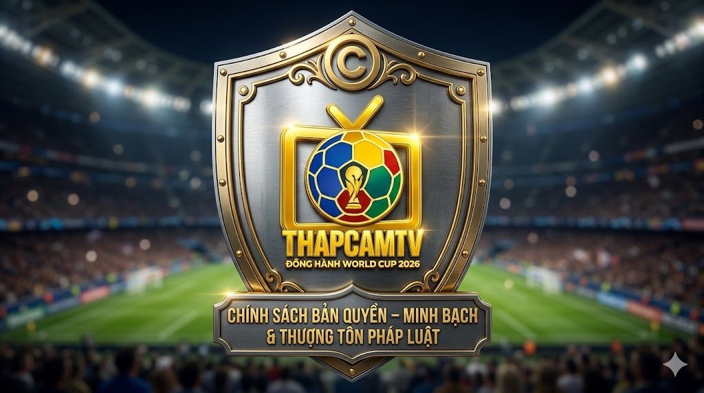 Banner chính sách bản quyền của Thapcamtv, cam kết minh bạch và thượng tôn pháp luật bảo vệ quyền sở hữu trí tuệ.