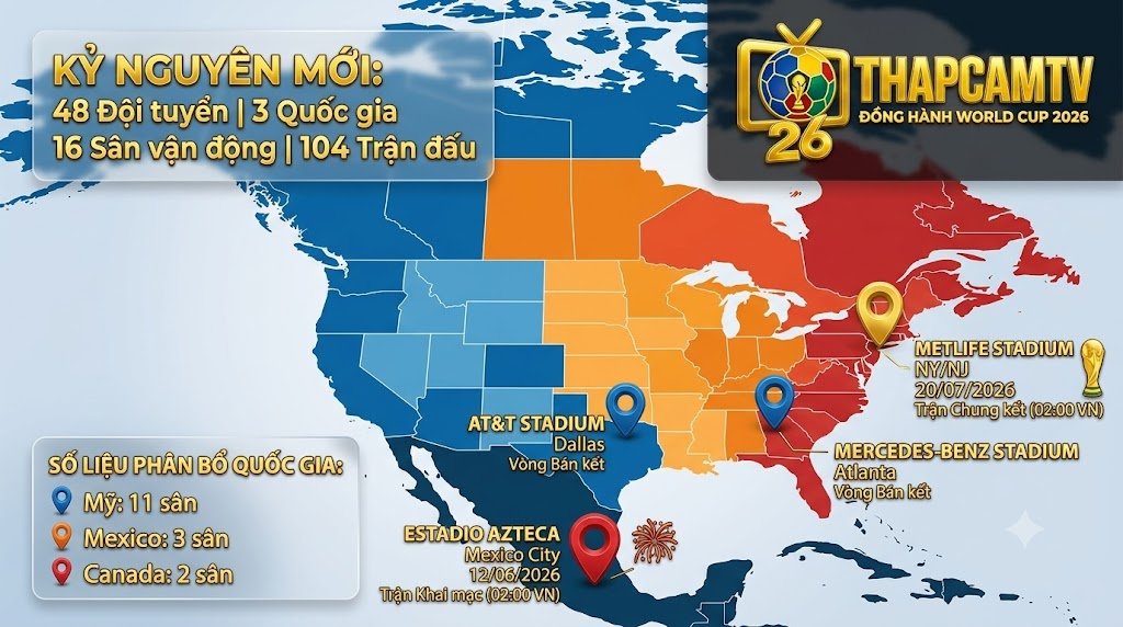 Danh Sách 16 Sân Vận Động World Cup 2026: Hạ Tầng & Sức Chứa