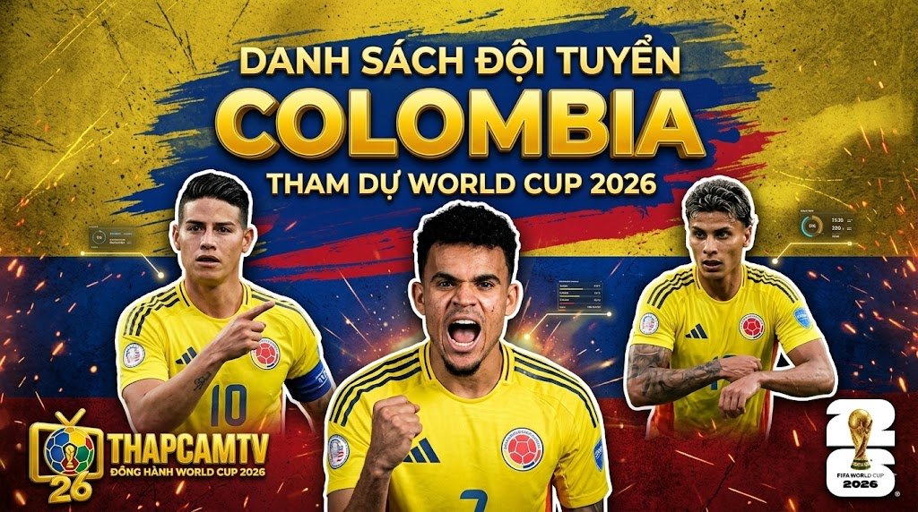 Đội Hình Colombia World Cup 2026: Danh Sách 26 Cầu Thủ Chính Thức