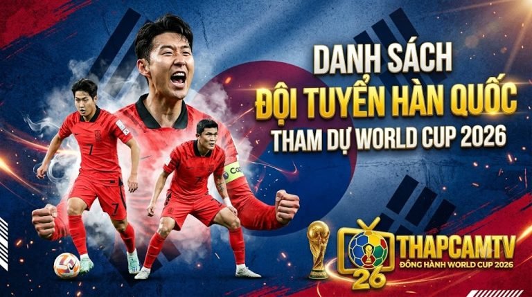 Danh sách chính thức đội tuyển Hàn Quốc tham dự World Cup 2026 với các ngôi sao Son Heung-min, Kim Min-jae và Lee Kang-in.