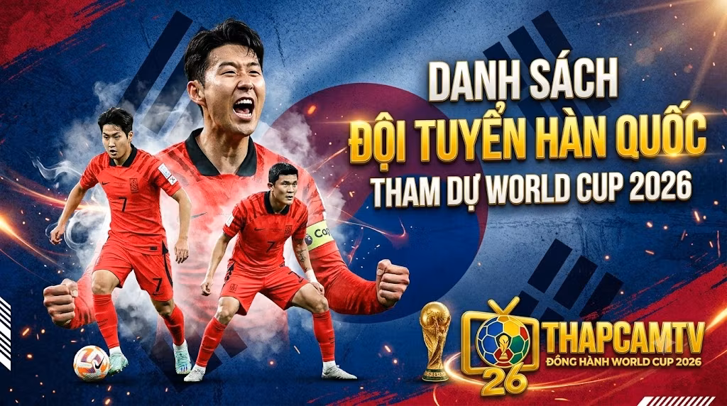 Đội Hình Hàn Quốc World Cup 2026: Danh Sách, Chiến Thuật & Ngôi Sao