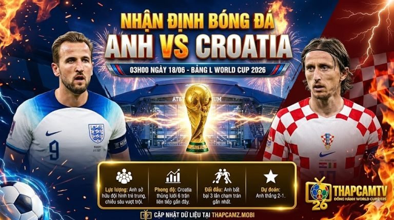 Nhận định bóng đá Anh vs Croatia tại bảng L World Cup 2026, hình ảnh Harry Kane và Luka Modric đối đầu.