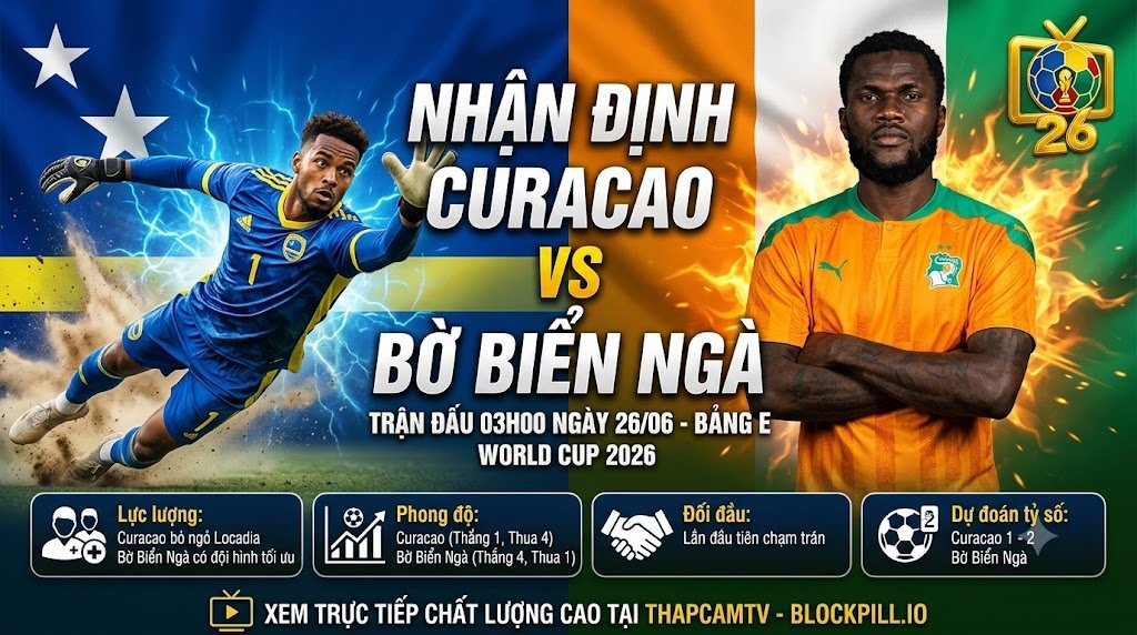 Nhận định chi tiết trận đấu Curacao vs Bờ Biển Ngà bảng E World Cup 2026 cùng chuyên gia BLV Man Man của ThapcamTV.