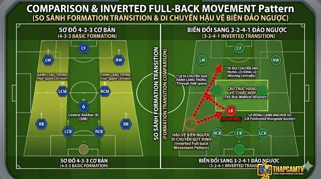 Inverted Full-back Là Gì? Phân Tích Chiến Thuật Hậu Vệ Biên Ngược