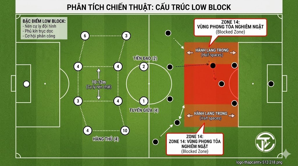 Chiến Thuật Low Block: Phân Tích Bản Chất & Nghệ Thuật Phòng Ngự Lùi Sâu