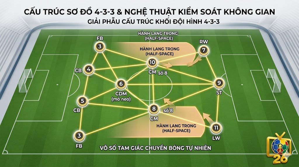 Sơ Đồ 4-3-3: Phân Tích Chuyên Sâu Cấu Trúc, Vai Trò & Triết Lý Kiểm Soát
